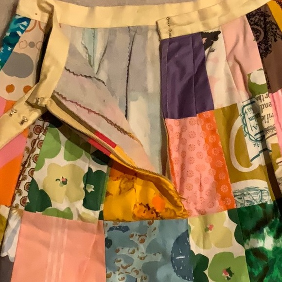 60s - 70s VINTAGE Patchwork A-Line Skirt Adorable! - Picture 5 of 8